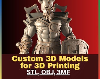 Figurines & Custom 3D Model for 3D Printing : Modeling and Design services | STL, OBJ, 3MF, CAD Files