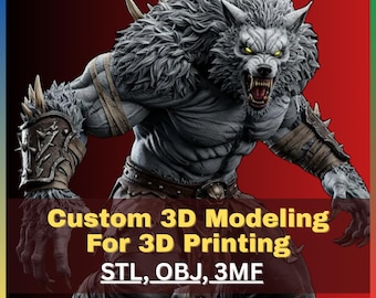 Custom 3D Model & Figurines Design: STL and OBJ Files for 3D Printing (Digital Service)