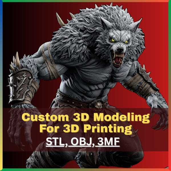 Progettazione di modelli 3D e statuette personalizzati: file STL e OBJ per la stampa 3D (servizio digitale)