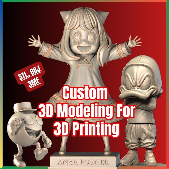 Custom 3D Modeling Service | Figurines, Prototypes, Mechanical Parts | stl, obj, 3mf, step Files | 3D Printing & CAD Modeling