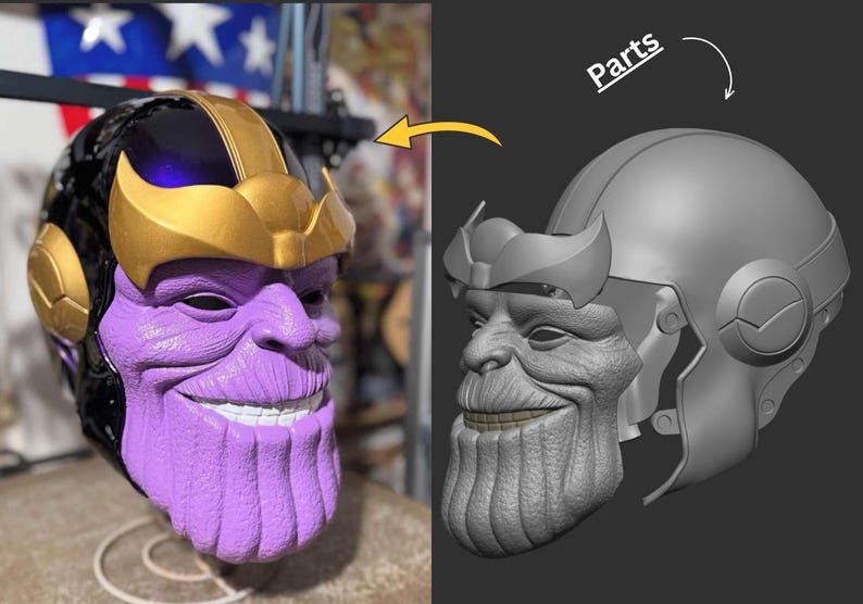custom 3D Modeling 3D Printing of cosplay 3D Model helmet