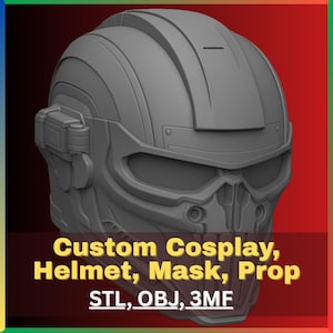 Custom Cosplay Props - 3D Models | Helmets, Masks & Armor for Comic Con, Anime, LARP | OBJ, 3MF, STL Files for 3D Printing