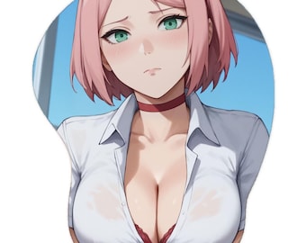 Hentai Boobs 3D Oppai Anime Mousepad Sakura Haruno  Naruto Shippuden Boruto Wrist Rest Ergonomic Gift