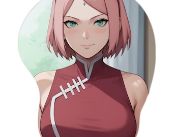 Hentai Boobs 3D Oppai Anime Mousepad Sakura Haruno Naruto Wrist Rest Ergonomic Gift
