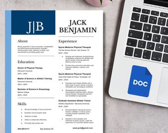 ATS Medical Doctor Resume Template, Professional CV Design (Google Docs File)