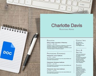 ATS RN CV-sjabloon voor verpleegkundigen | Medisch cv, sollicitatiebrief (digitale download van Google Documenten)