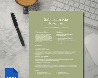 Sjabloon CV voor accountant ATS: instapniveau professional (directe download)