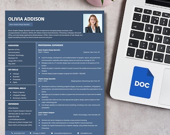 CV-sjabloon ATS grafisch ontwerper | Modern cv voor Google Documenten (bewerkbaar A4)