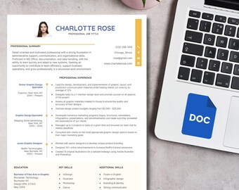 Minimalistische cv-sjabloon ATS, professioneel cv-ontwerp (Google Documenten, 1 pagina)