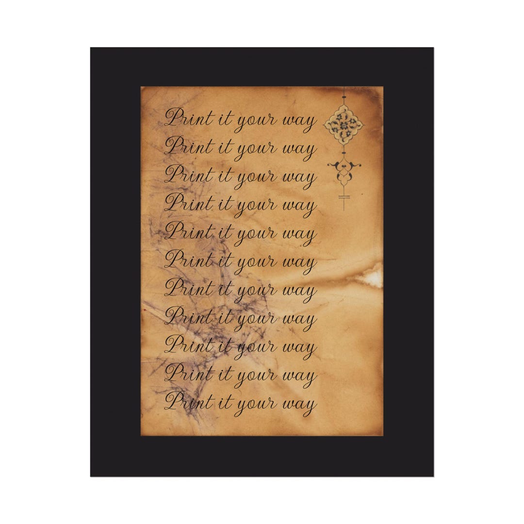 Vintage Script Watercolor Poster | Customizable Matte Print - Etsy