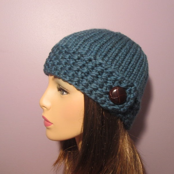 MODELLO Cappello lavorato a maglia con bottoni a punto seme, modello cappello lavorato a maglia PDF
