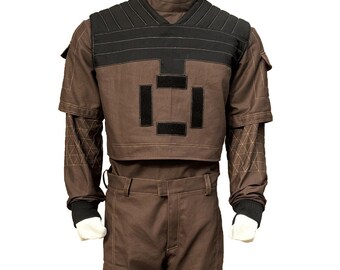 Mandalorian Starwars Custom Cosplay din djarin Mando brown 3 piece flight suite