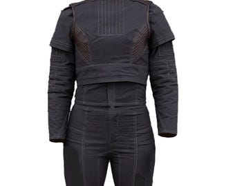 Bo Katan Kryze Mandalorian Cosplay Bo katan Kryze Wome Custom Cosplay Costume Bounty Hunter grey 3 Piece Flight Suit