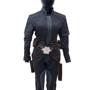 Sabine wren Mandalorian Star Wars Cosplay costume Ahsoka Custom brown Sabine Wren 3 Piece Flight Suit With Sabine wren Leather Belt