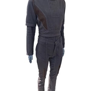 Handgemaakt Mandalorian Bo-Katan Kryze-cosplaykostuum - Flight Suit met leren armband afbeelding 1