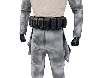 Handmade Boba Fett Flight Suit: Mandalorian Cosplay, Leather Belt