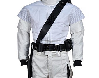 Mandalorian Boba fett Starwars Book of boba Fett cosplay Bounty hunter Beskar 3 piece flight suit with Flask Vest & Mando Leather Belt