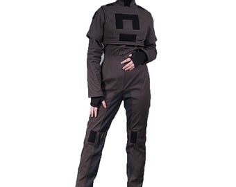 sabine wren Mandalorian Star Wars Custom Cosplay costume brown Sabine Wren 3 Piece Flight Suit