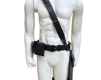 Mandalorian zwart lederen riem Starwars din djarin Starwars cosplay kostuum Beskar riem Mando handgemaakte originele mando leren riem