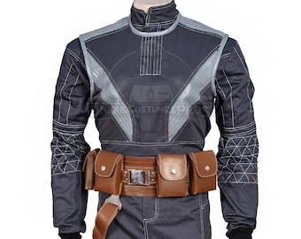 Bo Katan Mandalorian Cosplay Suit: Custom Women's Flight Suit with Leather Belt