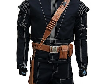 Boba fett Mandalorian Starwars book of bobafett Custom Beskar Bounty hunter Boba Fett Flight Suite with boba fett belt