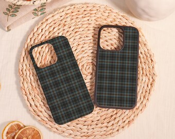 Vintage Green Check iPhone Case/Protector,Customized Birthday Gift,For iPhone 16 15 14 13 12 11 Mini Plus Pro Max,iPhone X/XS/XR/SE