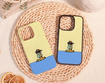 Vacation Garfield iPhone Case/Protector,Customized Birthday Gift,For iPhone 16 15 14 13 12 11 Mini Plus Pro Max,iPhone X/XS/XR/SE