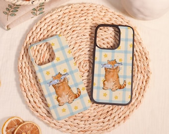 Etui/ochrona na iPhone'a z uroczym kotkiem, spersonalizowany prezent urodzinowy, do iPhone'a 16 15 14 13 12 11 Mini Plus Pro Max, iPhone'a X/XS/XR/SE