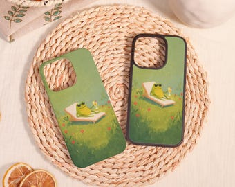 Etui/ochrona na iPhone'a z motywem żab na wakacjach, spersonalizowany prezent urodzinowy, do iPhone'a 16 15 14 13 12 11 Mini Plus Pro Max, iPhone'a X/XS/XR/SE