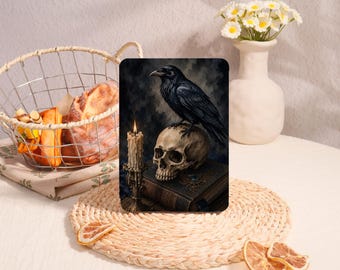 Gothic Raven Skull,Personalized Kindle Case/Cover/Protector,Customized Birthday Gift,For Kindle Colorsoft/Basic,Kindle11 12 2024 KPW 10 12