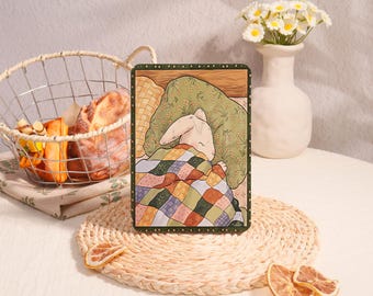 Cozy Sleepy Bunny,Personalized Kindle Case/Cover/Protector,Customized Birthday Gift,For Kindle Colorsoft/Basic,Kindle11 12 2024 KPW 10 12