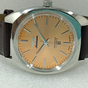 Vintage HMT Kohinoor Manual Wind Watch: Orange Dial, Made in India
