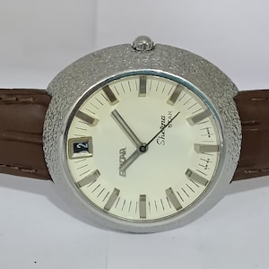 Vintage Enicar Sherpa Star Automatic Date Original White Dial Men&#39;s Wrist Watch For Gift