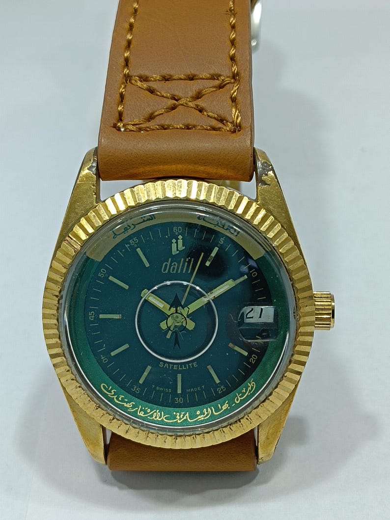 Compass Watch Arab Vintage Dalil Satellite Arabic Automatic Swiss Made (without Compass ...