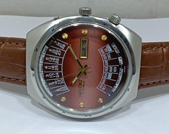 Original Orient Automatic Multi-Year Calendar Watch Japan Made Movement, Day Date Men's Wristwatch