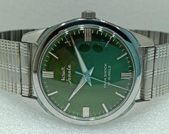 Vintage HMT Janata Hand-Winding Watch: Caliber 0231, Green Dial