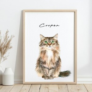 Digital Custom Watercolor Pet Portrait, Pet Portrait, Dog Portrait, Cat Portrait, Personalized Digital Pet Portraits, Pet Memorial Keepsake