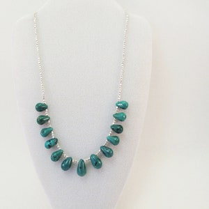 Thirteen Turquoise Teardrops Necklace image 1