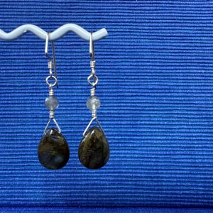 Labradorite Teardrop Earrings image 2