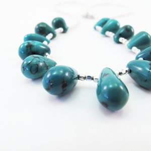 Thirteen Turquoise Teardrops Necklace image 4