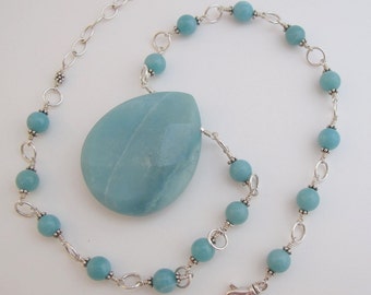 Amazonite and Silver Necklace