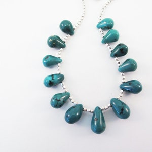Thirteen Turquoise Teardrops Necklace image 5