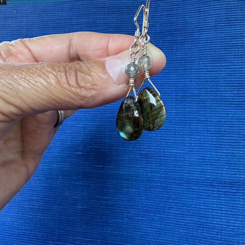 Labradorite Teardrop Earrings image 3