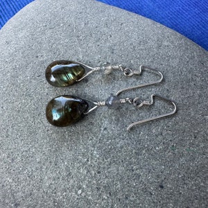 Labradorite Teardrop Earrings image 4