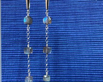 Labradorite In-line Earrings