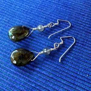 Labradorite Teardrop Earrings image 1