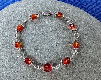 Swarovski Crystal Bracelet in Sunset Colors