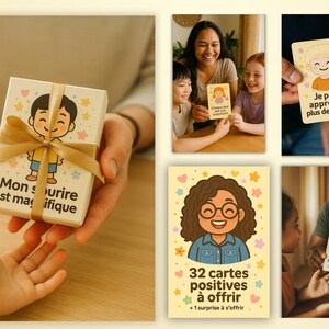32 Cartes Affirmations Positives Kawaii diversité, support éducatif pour enfants, enseignants et animateurs, idée cadeau bien-être, airtiti