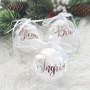Personalized Christmas Bauble Ornament | Custom Name Christmas Ball | Monogram Tree Decoration |  Gift 2025 | Party Décor