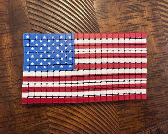 Drapeau américain imprimé en 3D, jouet de bureau articulé patriotique, fidget sensoriel drapeau des États-Unis, cadeau anti-stress, cadeau du 4 juillet
